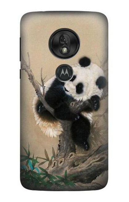 S2210 Panda Fluffy Art Painting Case For Motorola Moto G7 Power