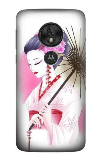 S2579 Japanese Traditional Geisha Kimono Case For Motorola Moto G7 Power