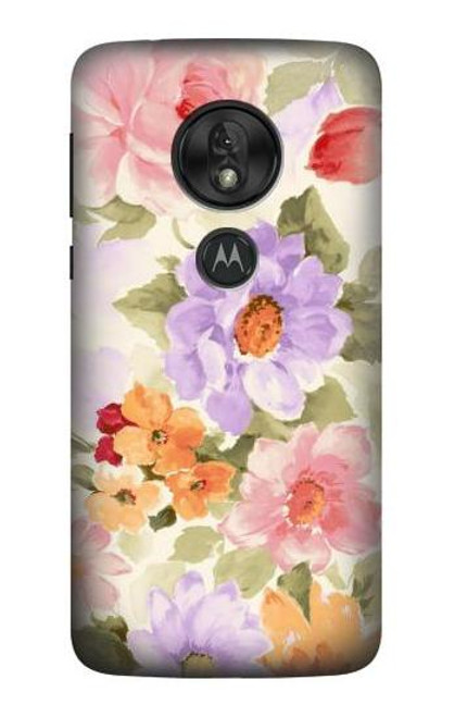 S3035 Sweet Flower Painting Case For Motorola Moto G7 Power