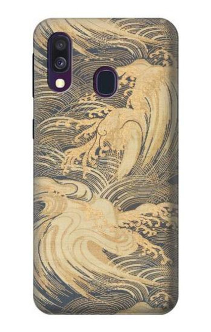 S2680 Japan Art Obi With Stylized Waves Case For Samsung Galaxy A40