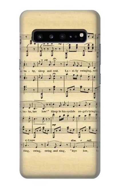 S2504 Vintage Music Sheet Case For Samsung Galaxy S10 5G