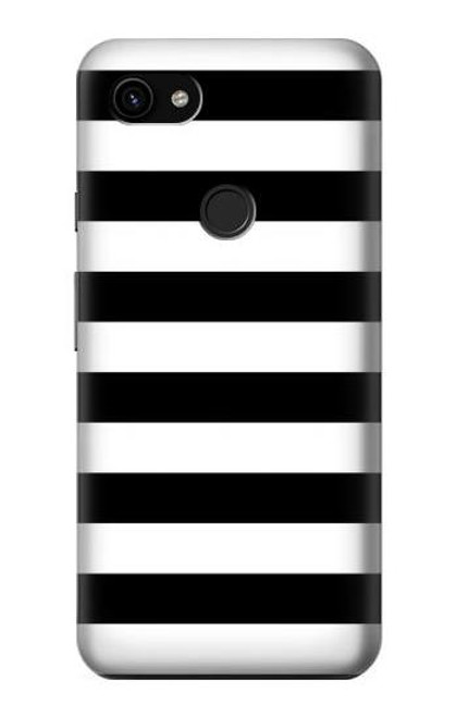S1596 Black and White Striped Case For Google Pixel 3a XL