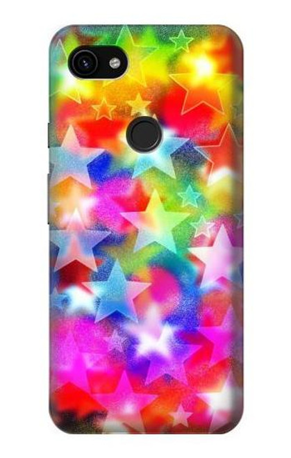 S3292 Colourful Disco Star Case For Google Pixel 3a XL
