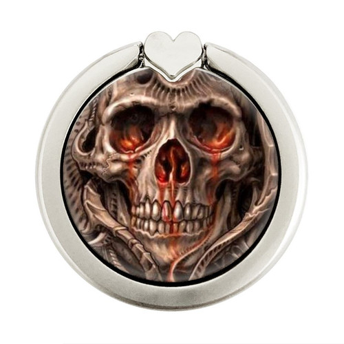 S1675 Skull Blood Tattoo Graphic Ring Holder and Pop Up Grip