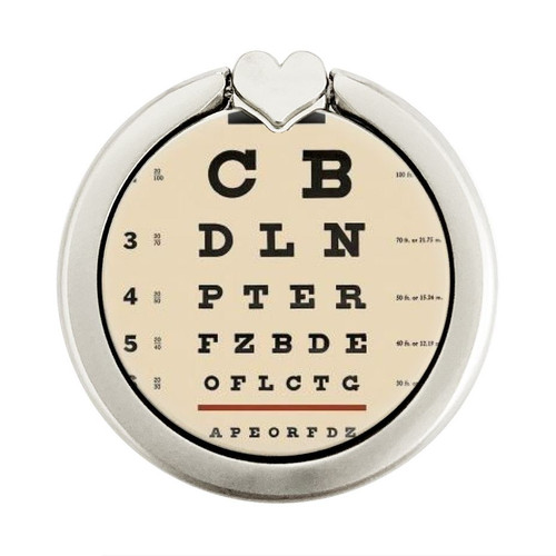 S2502 Eye Exam Chart Decorative Decoupage Poster Graphic Ring Holder and Pop Up Grip