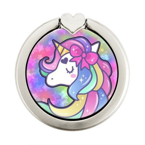 S3264 Pastel Unicorn Graphic Ring Holder and Pop Up Grip