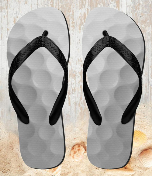 FA0417 White Golf Ball Beach Slippers Sandals Flip Flops Unisex