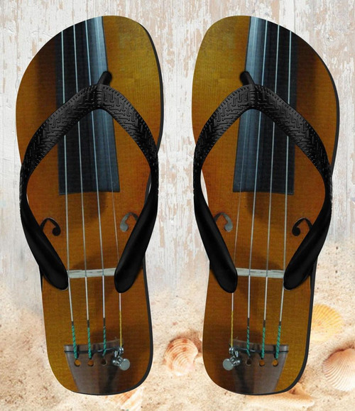 FA0498 Violin Beach Slippers Sandals Flip Flops Unisex