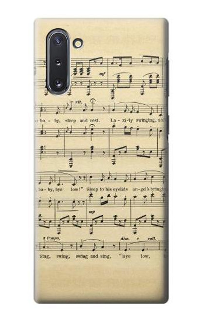 S2504 Vintage Music Sheet Case For Samsung Galaxy Note 10