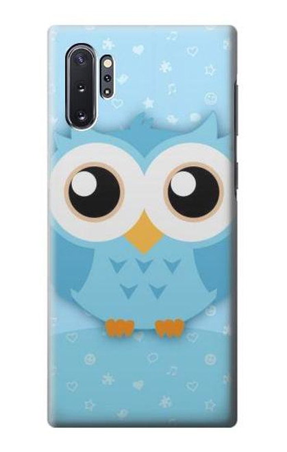 S3029 Cute Blue Owl Case For Samsung Galaxy Note 10 Plus