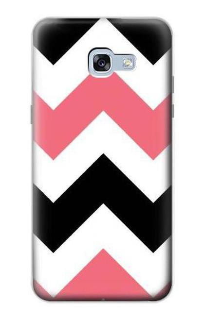 S1849 Pink Black Chevron Zigzag Case For Samsung Galaxy A5 (2017)