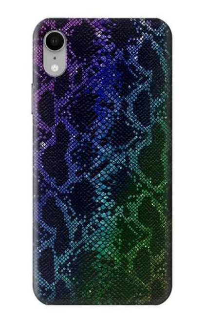 S3366 Rainbow Python Skin Graphic Print Case For iPhone XR