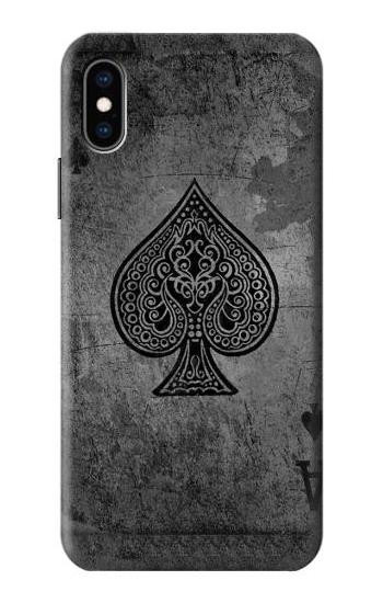 S3446 Black Ace Spade Case For iPhone X, iPhone XS