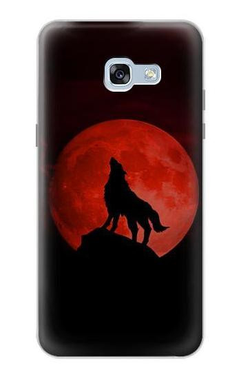 S2955 Wolf Howling Red Moon Case For Samsung Galaxy A5 (2017)