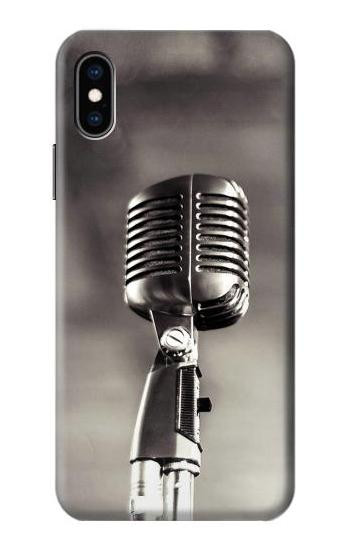 S3495 Vintage Microphone Case For iPhone X, iPhone XS