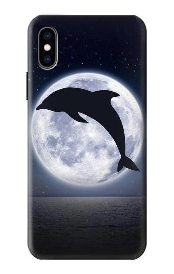S3510 Dolphin Moon Night Case For iPhone X, iPhone XS
