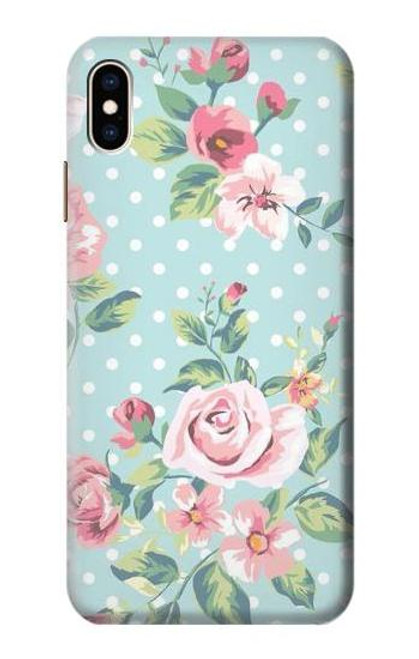 S3494 Vintage Rose Polka Dot Case For iPhone XS Max