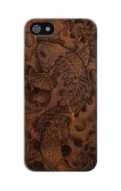 S3405 Fish Tattoo Leather Graphic Print Case For iPhone 5C