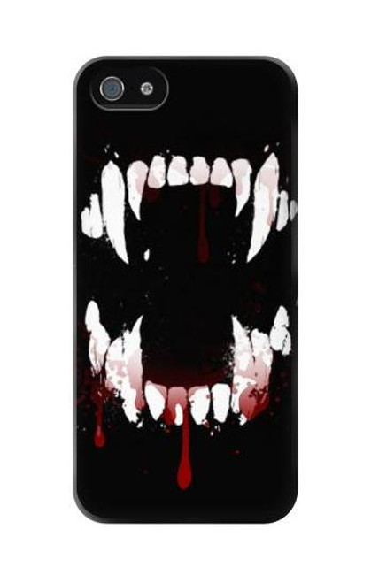 S3527 Vampire Teeth Bloodstain Case For iPhone 5C