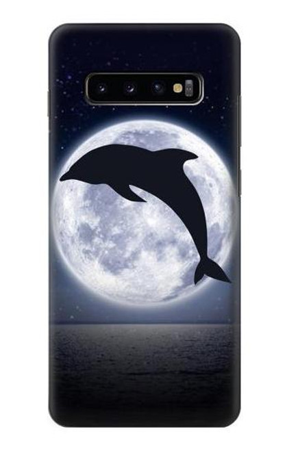 S3510 Dolphin Moon Night Case For Samsung Galaxy S10 Plus