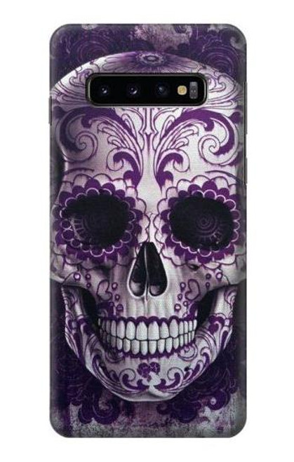 S3582 Purple Sugar Skull Case For Samsung Galaxy S10