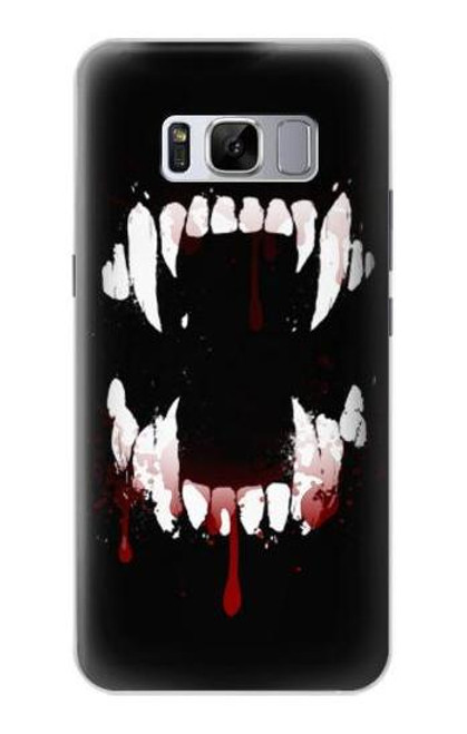 S3527 Vampire Teeth Bloodstain Case For Samsung Galaxy S8