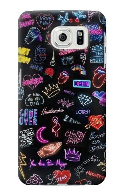 S3433 Vintage Neon Graphic Case For Samsung Galaxy S7 Edge