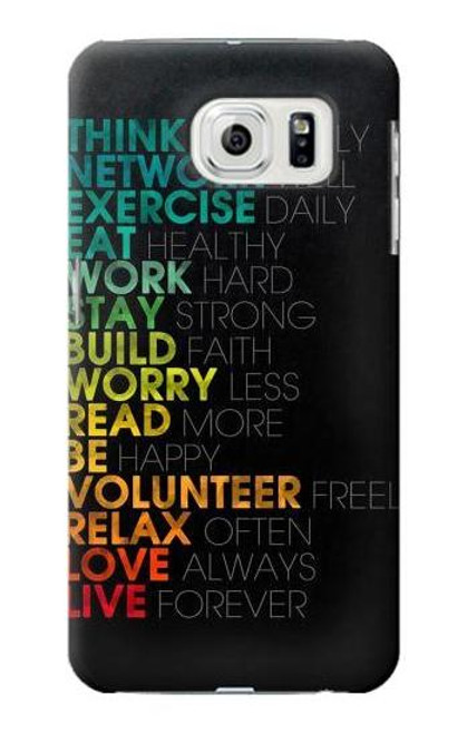 S3523 Think Positive Words Quotes Case For Samsung Galaxy S7 Edge