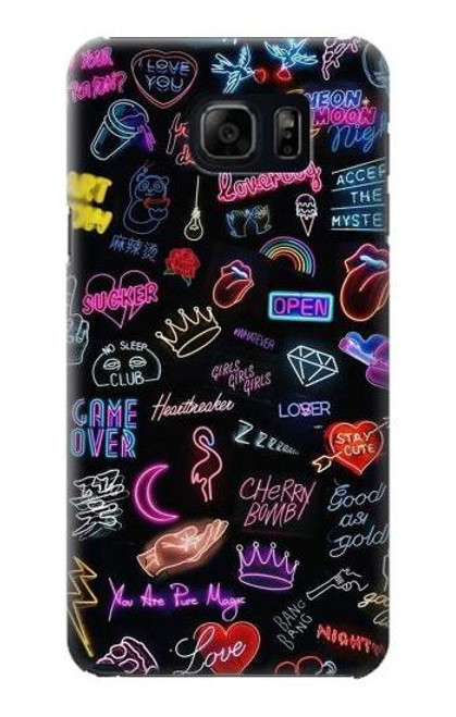 S3433 Vintage Neon Graphic Case For Samsung Galaxy S6 Edge Plus