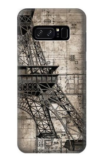 S3416 Eiffel Tower Blueprint Case For Note 8 Samsung Galaxy Note8