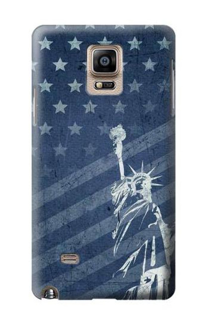 S3450 US Flag Liberty Statue Case For Samsung Galaxy Note 4