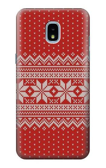 S3384 Winter Seamless Knitting Pattern Case For Samsung Galaxy J3 (2018), J3 Star, J3 V 3rd Gen, J3 Orbit, J3 Achieve, Express Prime 3, Amp Prime 3