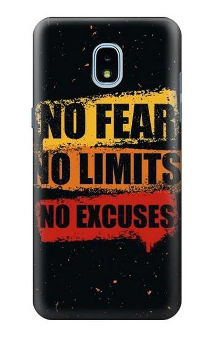 S3492 No Fear Limits Excuses Case For Samsung Galaxy J3 (2018), J3 Star, J3 V 3rd Gen, J3 Orbit, J3 Achieve, Express Prime 3, Amp Prime 3