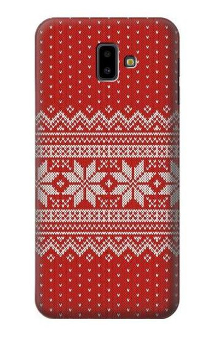 S3384 Winter Seamless Knitting Pattern Case For Samsung Galaxy J6+ (2018), J6 Plus (2018)