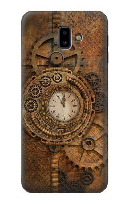 S3401 Clock Gear Streampunk Case For Samsung Galaxy J6+ (2018), J6 Plus (2018)