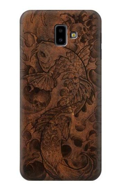 S3405 Fish Tattoo Leather Graphic Print Case For Samsung Galaxy J6+ (2018), J6 Plus (2018)