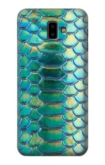 S3414 Green Snake Scale Graphic Print Case For Samsung Galaxy J6+ (2018), J6 Plus (2018)