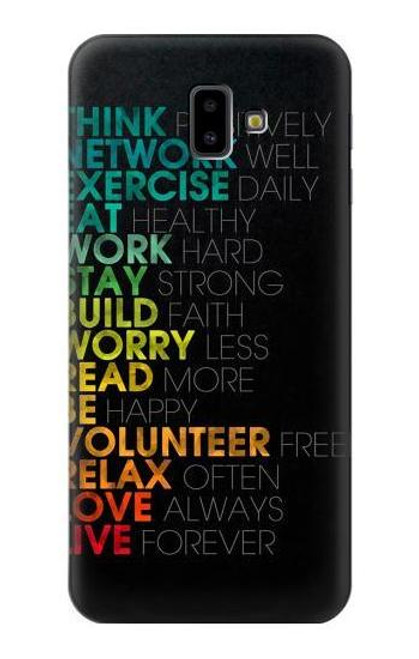 S3523 Think Positive Words Quotes Case For Samsung Galaxy J6+ (2018), J6 Plus (2018)
