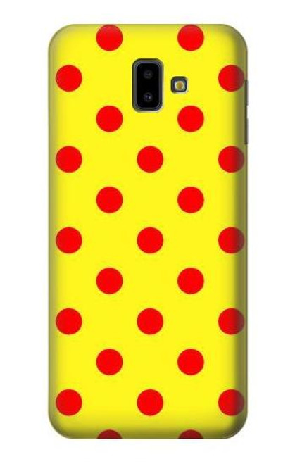 S3526 Red Spot Polka Dot Case For Samsung Galaxy J6+ (2018), J6 Plus (2018)