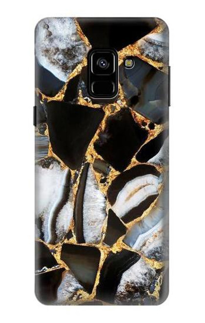 S3419 Gold Marble Graphic Print Case For Samsung Galaxy A8 (2018)