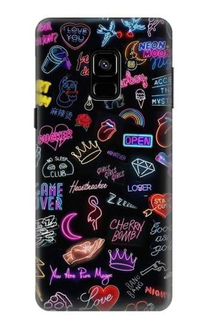 S3433 Vintage Neon Graphic Case For Samsung Galaxy A8 (2018)