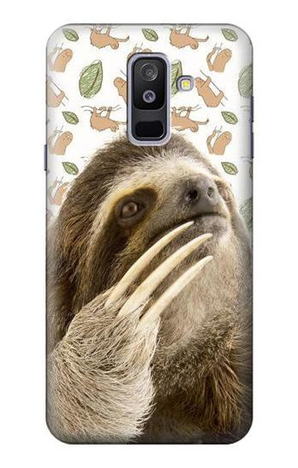 S3559 Sloth Pattern Case For Samsung Galaxy A6+ (2018), J8 Plus 2018, A6 Plus 2018
