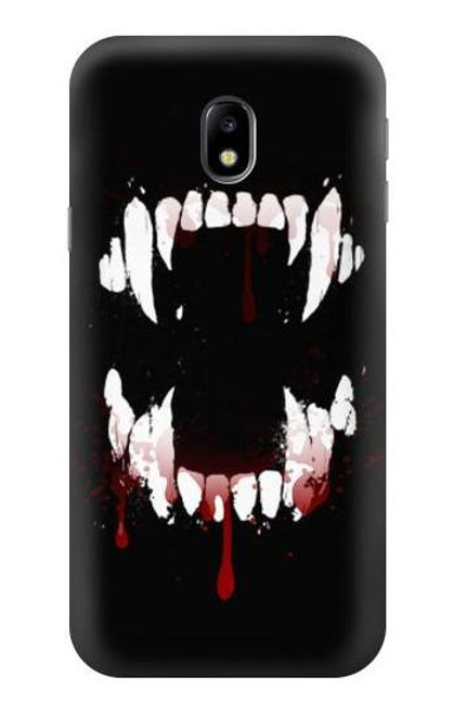 S3527 Vampire Teeth Bloodstain Case For Samsung Galaxy J3 (2017) EU Version