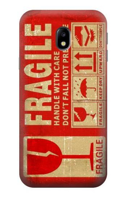 S3552 Vintage Fragile Label Art Case For Samsung Galaxy J3 (2017) EU Version