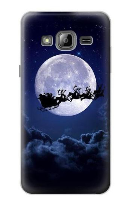 S3508 Xmas Santa Moon Case For Samsung Galaxy J3 (2016)