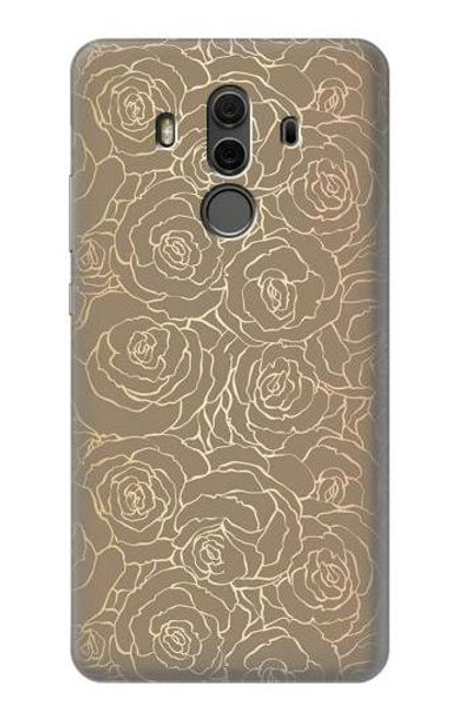S3466 Gold Rose Pattern Case For Huawei Mate 10 Pro, Porsche Design