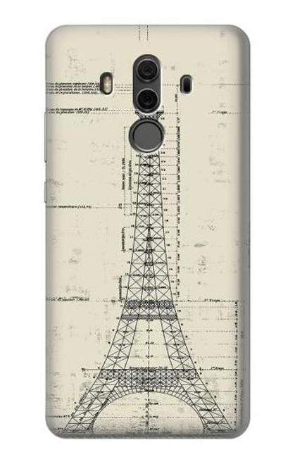 S3474 Eiffel Architectural Drawing Case For Huawei Mate 10 Pro, Porsche Design