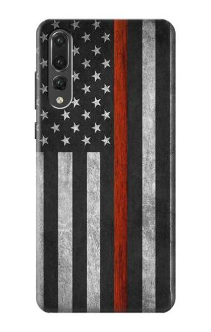 S3472 Firefighter Thin Red Line Flag Case For Huawei P20 Pro