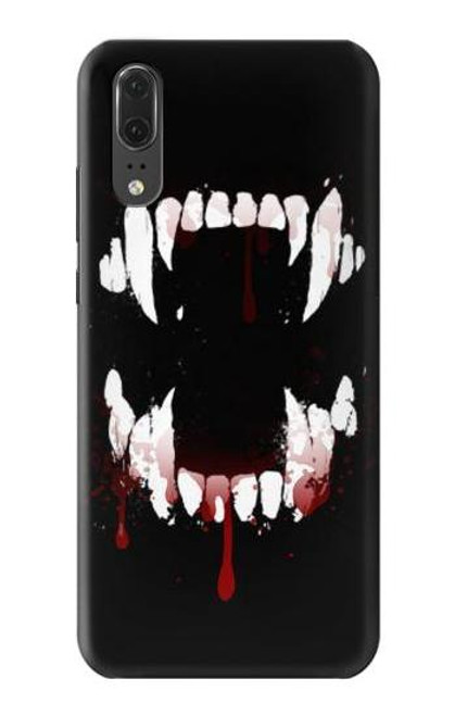 S3527 Vampire Teeth Bloodstain Case For Huawei P20