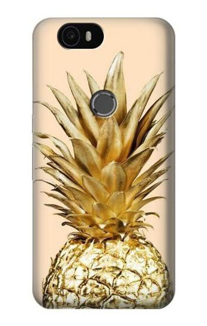 S3490 Gold Pineapple Case For Huawei Nexus 6P